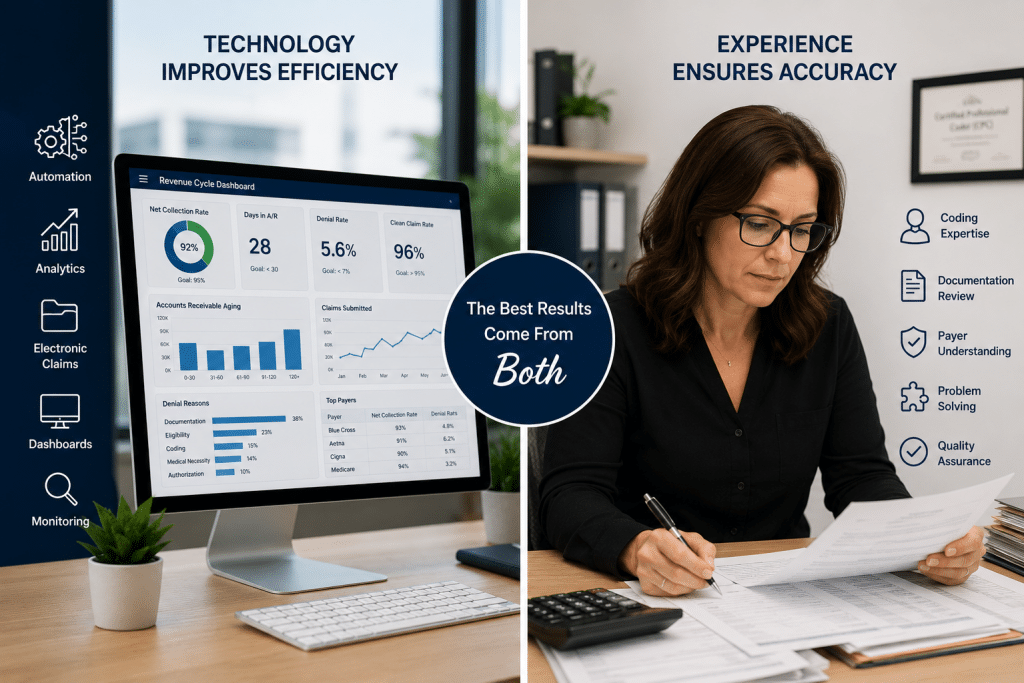 Technology + Experience Split Image